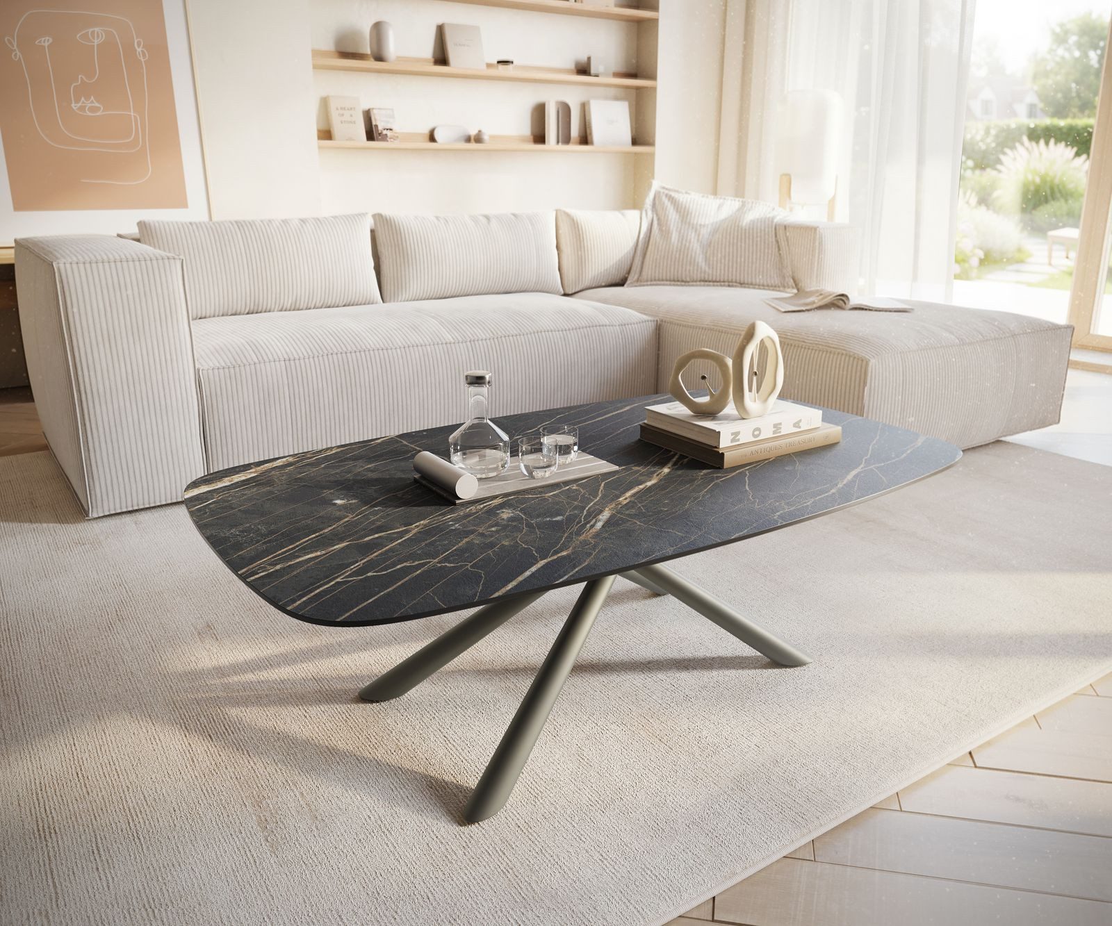 DELIFE Couchtisch Edge, Boot 120x70 cm günstig online kaufen