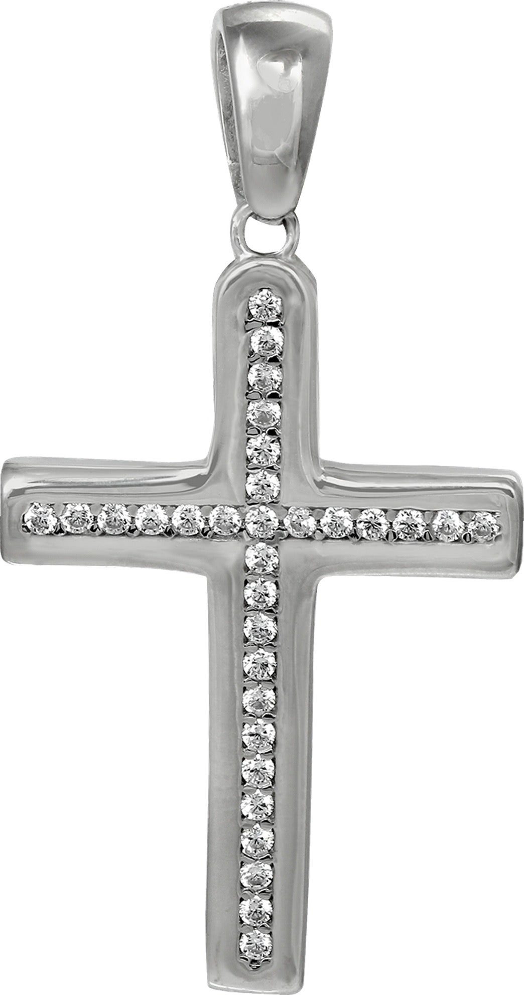 SilberDream Kettenanhänger SilberDream Ketten Anhänger -Kreuz-, Kreuzanhänger 925 Sterling Silber, silber, weiß