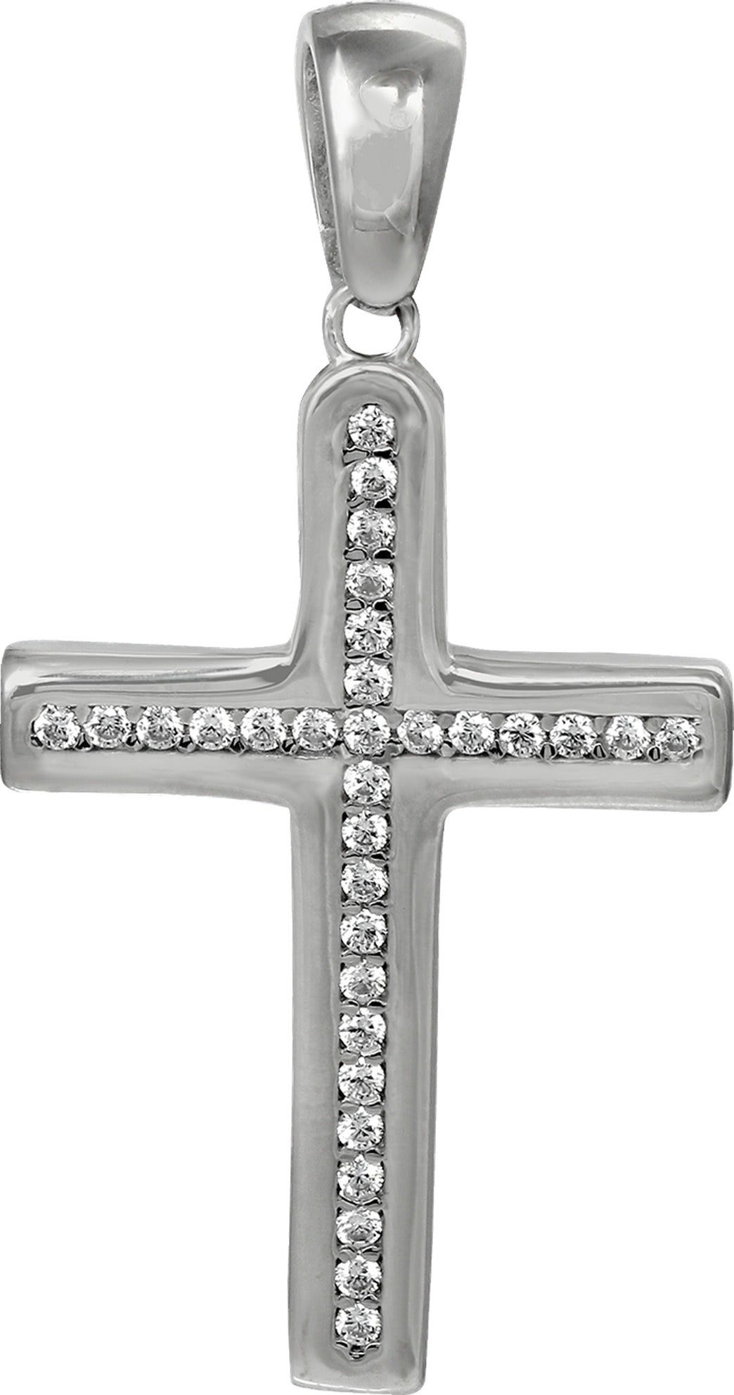 Kettenanhänger SilberDream Damen Kreuz Ketten-Anhänger mit Zirkon