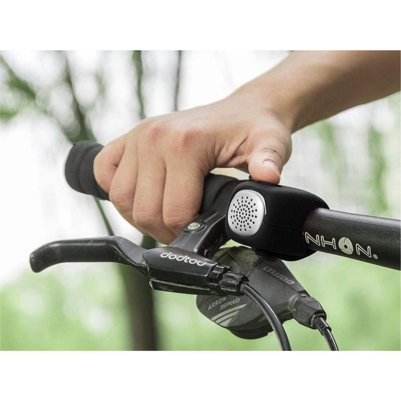 ROCKBROS Fahrradklingel CB1709BK, (Fahrrad-Zubehör, Einzelartikel) Elektronische Fahrradklingel mit 90 dB, 3 Klangmodi