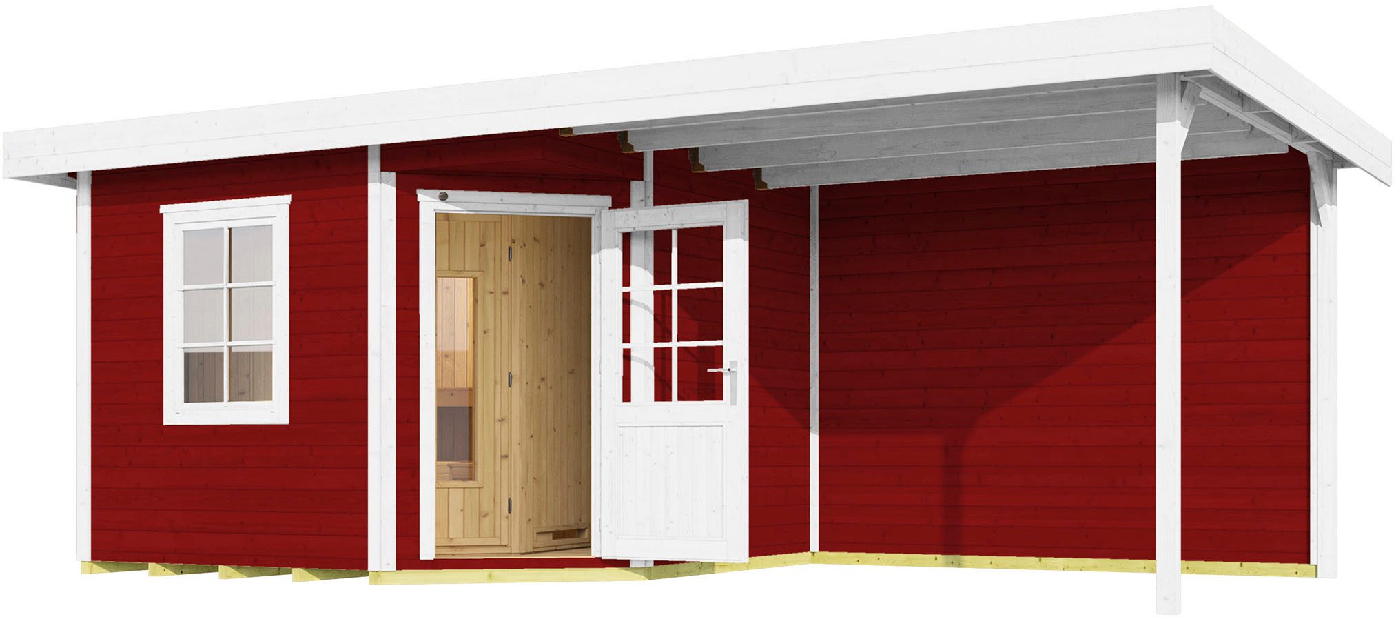 weka Saunahaus SALO 2, BxTxH: 646 x 338 x 237 cm, 28 mm, inkl. hochwertiger Elementsauna