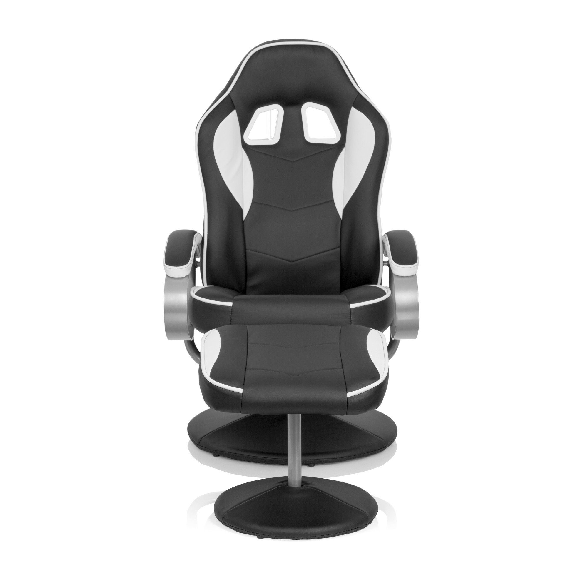 Loungesessel WH OFFICE mit GAMER Fußhocker hjh Sessel Kunstleder, Loungesessel 110 PRO