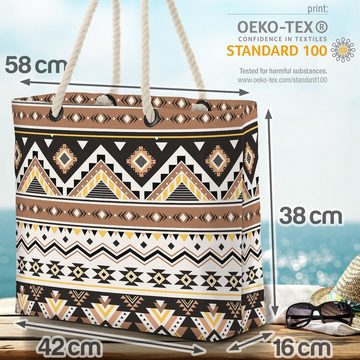 VOID Strandtasche (1-tlg), Azteken Ethno Muster Beach Bag Tribal Navajo amerikanisch traditionell Ornament
