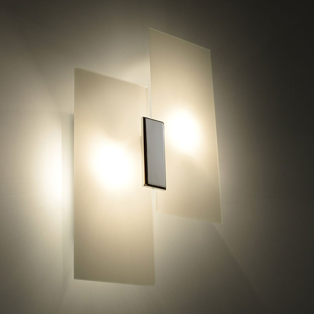 Leuchtmittel Design Wandlampe inklusive, Wandleuchten Chrom mit etc-shop Wandleuchte, Wohnraumleuchte nicht