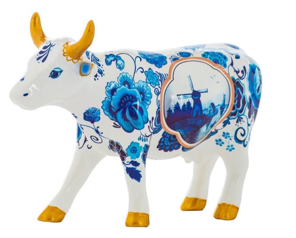 - CowParade Cow Blue Cowparade Tierfigur Medium Kuh Bone China