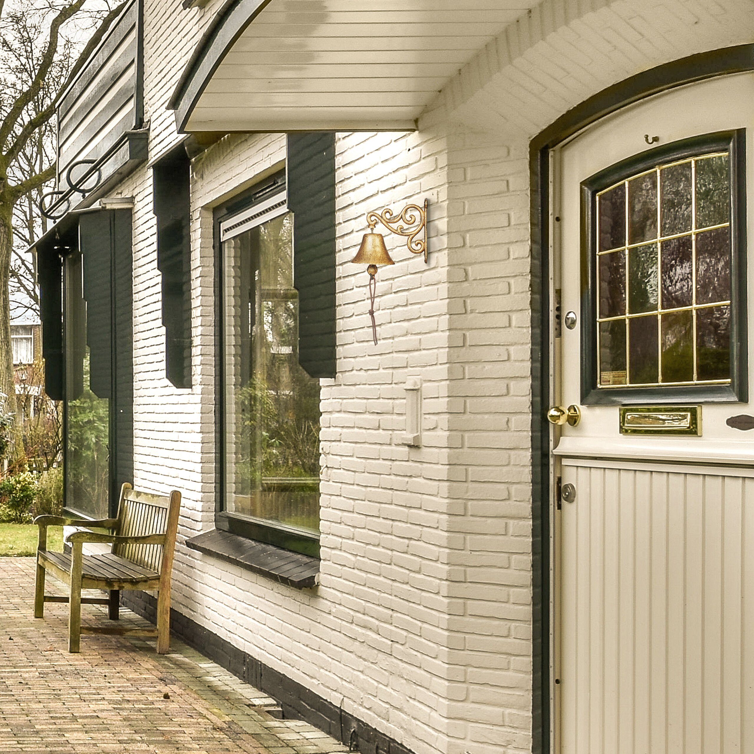 relaxdays Wanddekoobjekt Gusseisen Türglocke