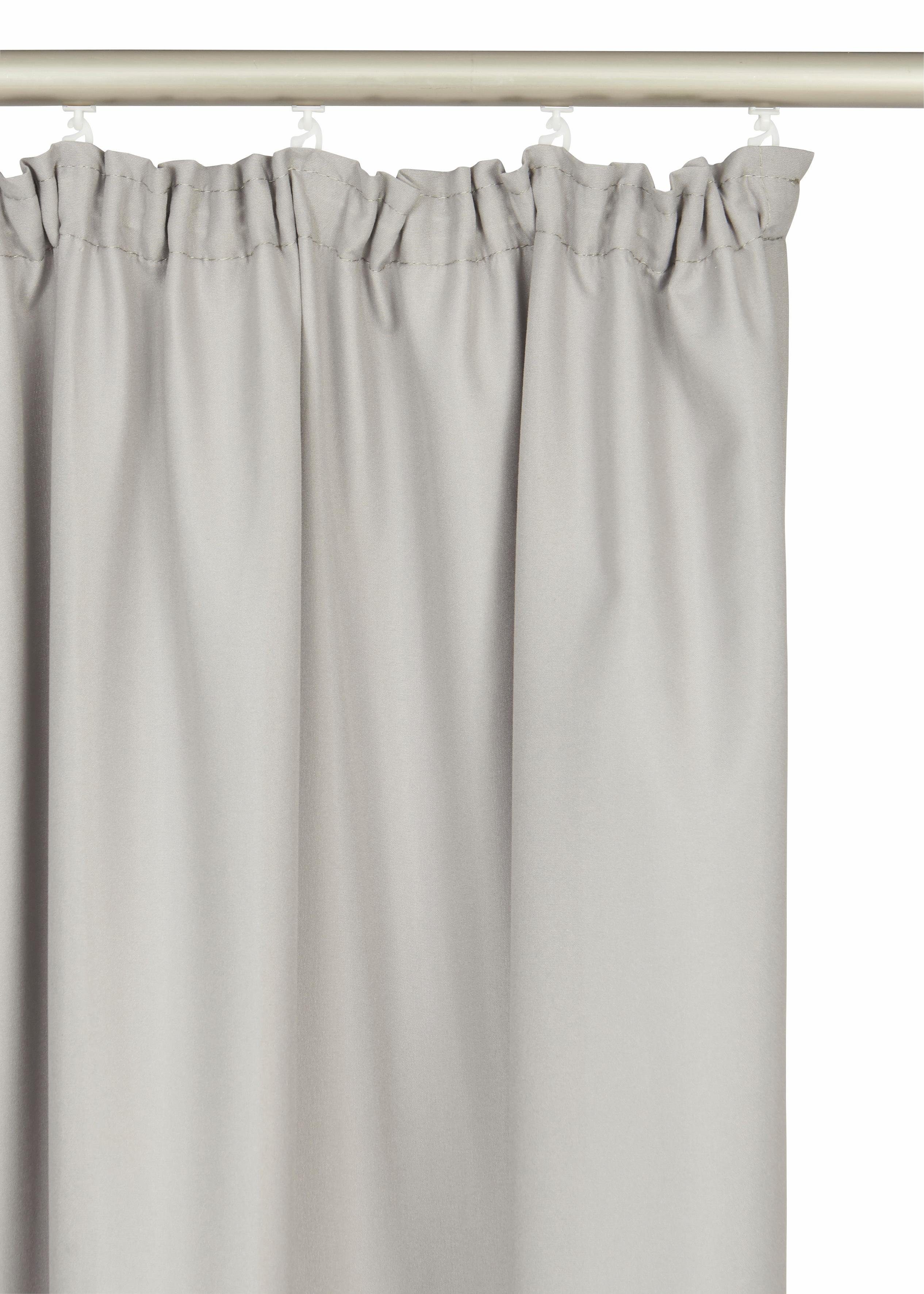 OTTO home Vorhang Parry mit Kräuselband, 2er Set, blickdicht, Topseller (2 St), Kräuselband, blickdicht, Polyester, 2-er Set, blickdicht, monochrom, basic, einf – Bild 5 von 5