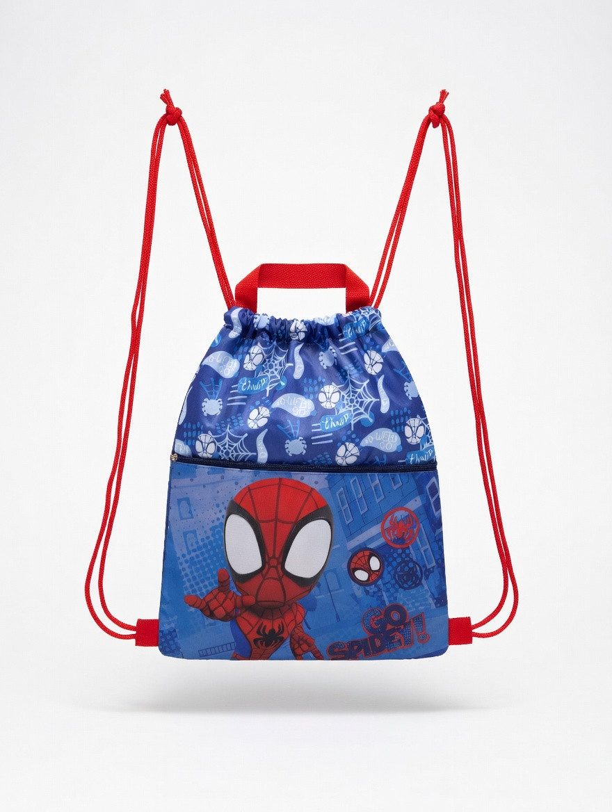 Spiderman Turnbeutel Spidey Spider-Man Turnbeutel, Schwimmbeutel, zusätzliches Staufach