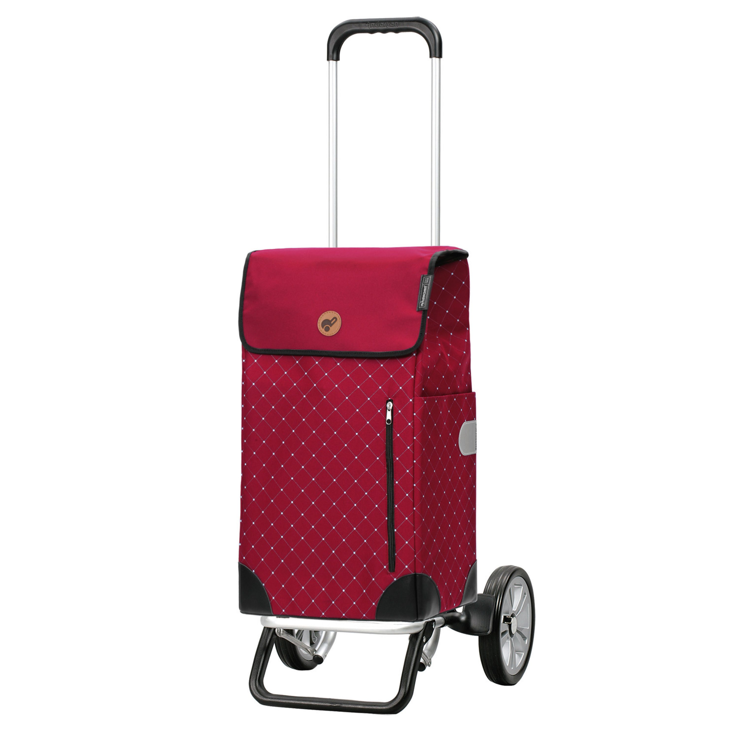 Andersen Einkaufstrolley Alu Star Shopper Sofia rot, klappbar, höhenverstellbar, belastbar bis 40kg, wasserabweisend
