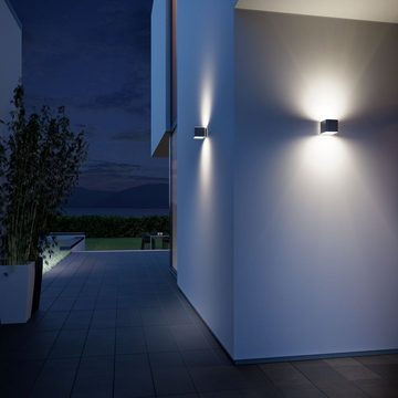 steinel LED Außen-Wandleuchte L 840 SC ANT, Bewegungsmelder, Bluetooth, Dimmfunktion, Leuchtdauer einstellbar, Nachtlichtfunktion, Smart Home, Softlichtstart, LED fest integriert, Warmweiß, 160° Bewegungsmelder, Warmweiß, Smart Home,Bluetooth,App-Steuerung