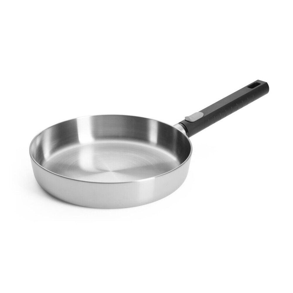 WOLL Bratpfanne Flachpfanne 24 cm Logic Steel, Flachpfanne, Ø24cm, edelstahl