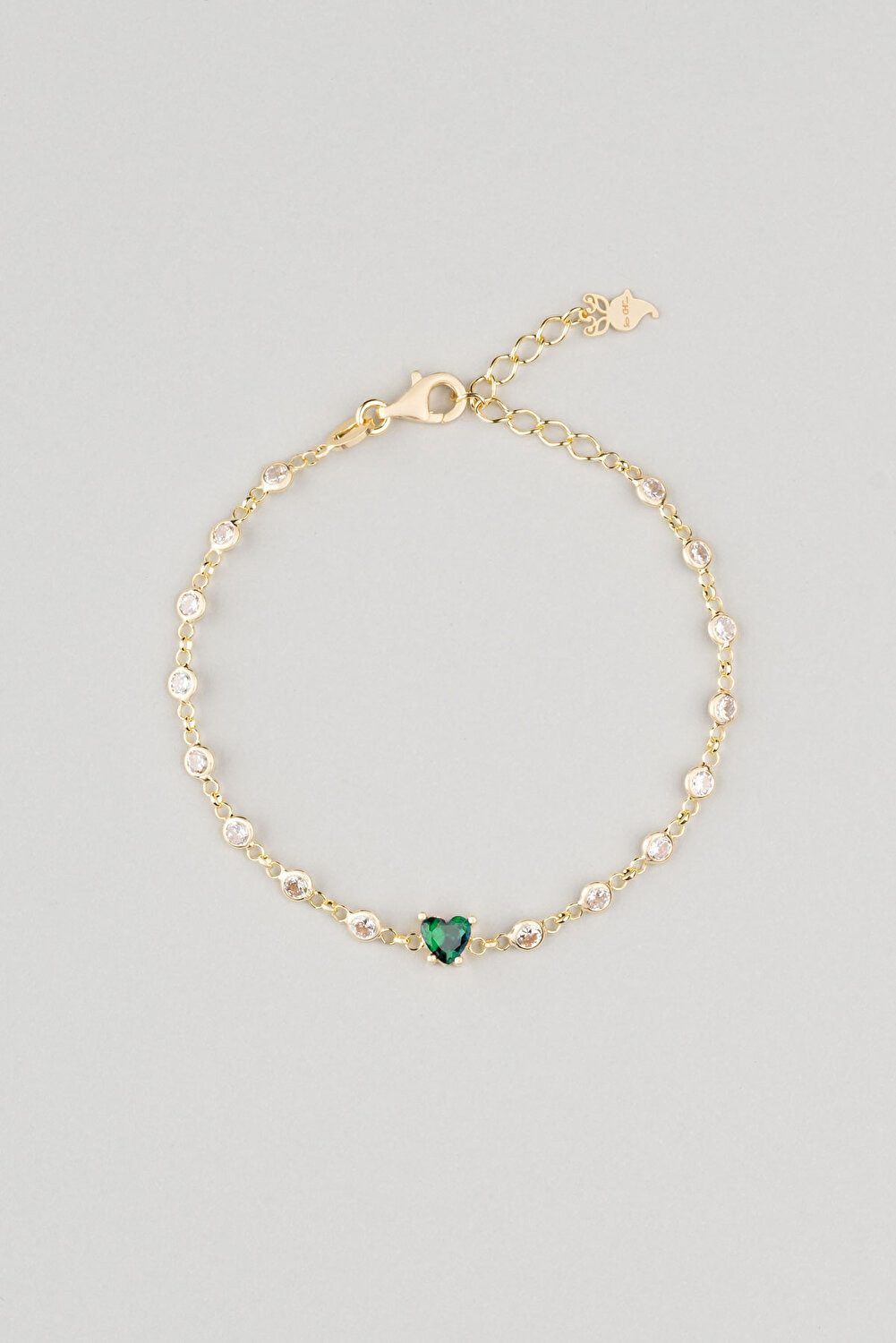 So CHIC... Armband Liebespfad 18K Gelbgold beschichtet 19 cm Silberarmband