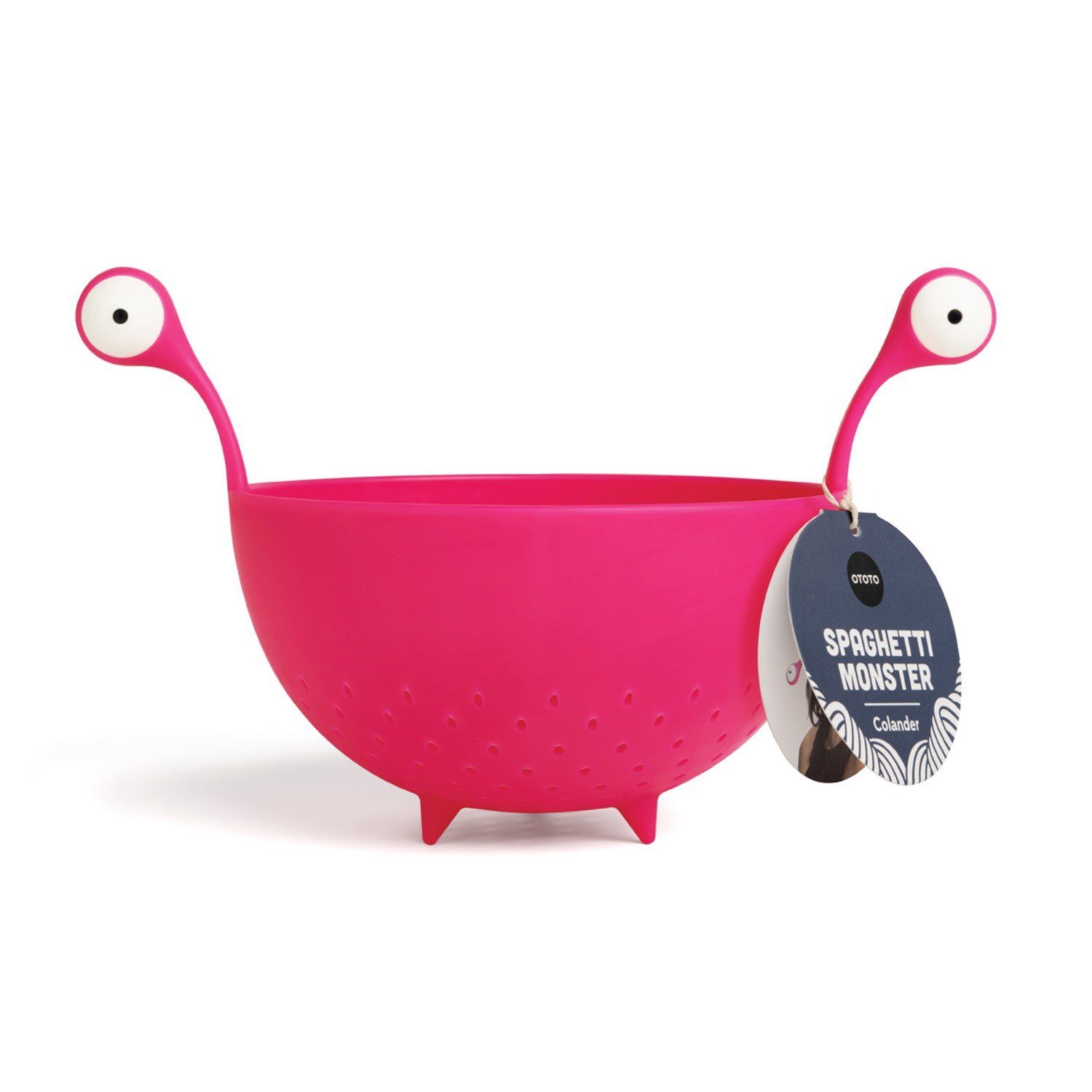 OTOTO Nudelsieb Nudelsieb pink 'Spaghetti Monster', Kunststoff