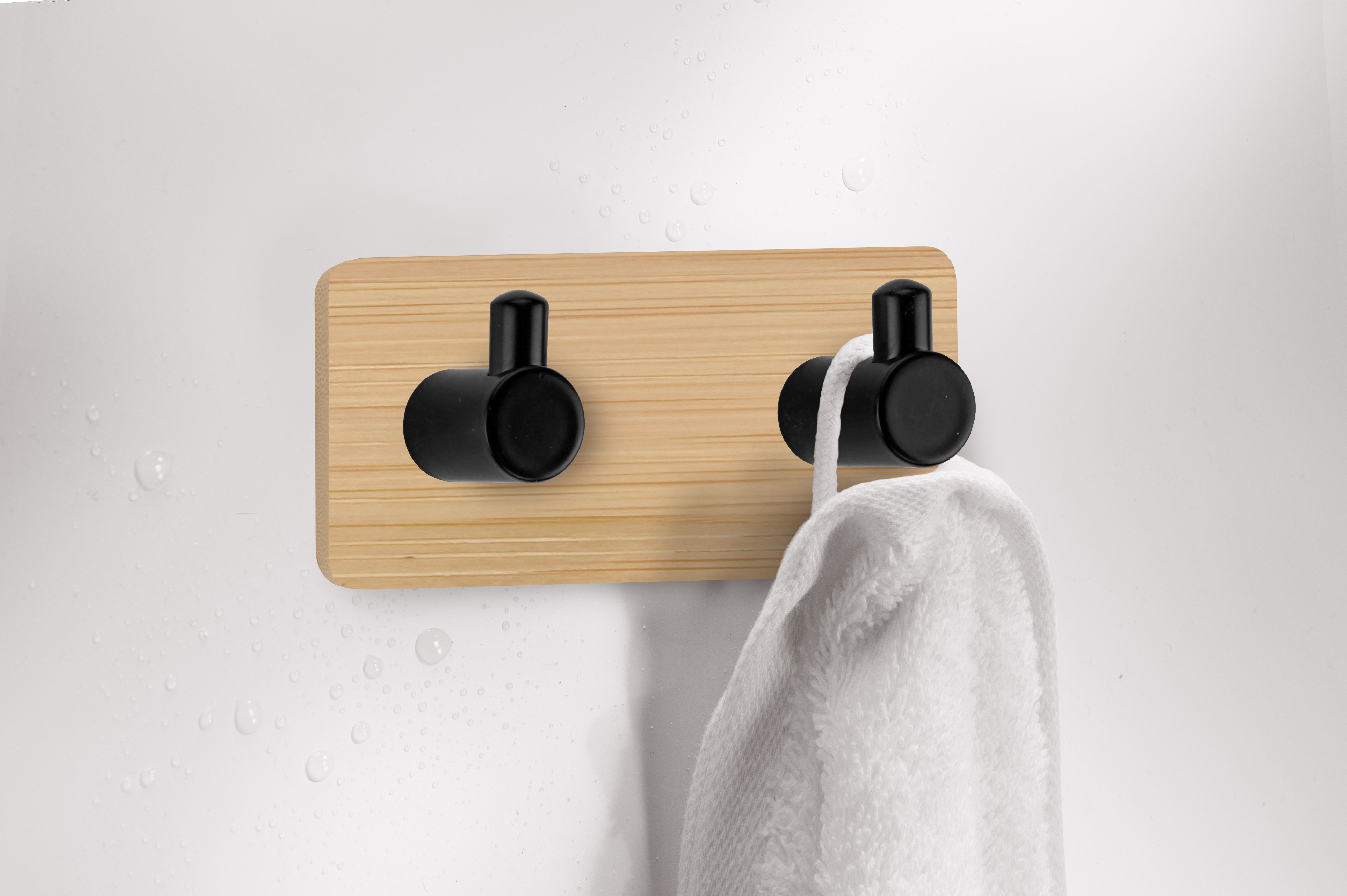 Kleine Wolke Klebehaken Bamboo Pin Hook Duo, Badezimmer
