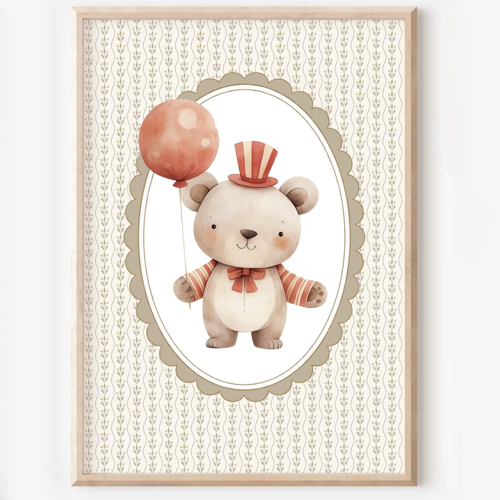 homestyle-accessoires Poster Kinderzimmer Bilderwand 8erSet Bilderset Babyzimmer ZIRKUS POPCORN, Hochformat, Künstlerpapier, ohne Rahmen