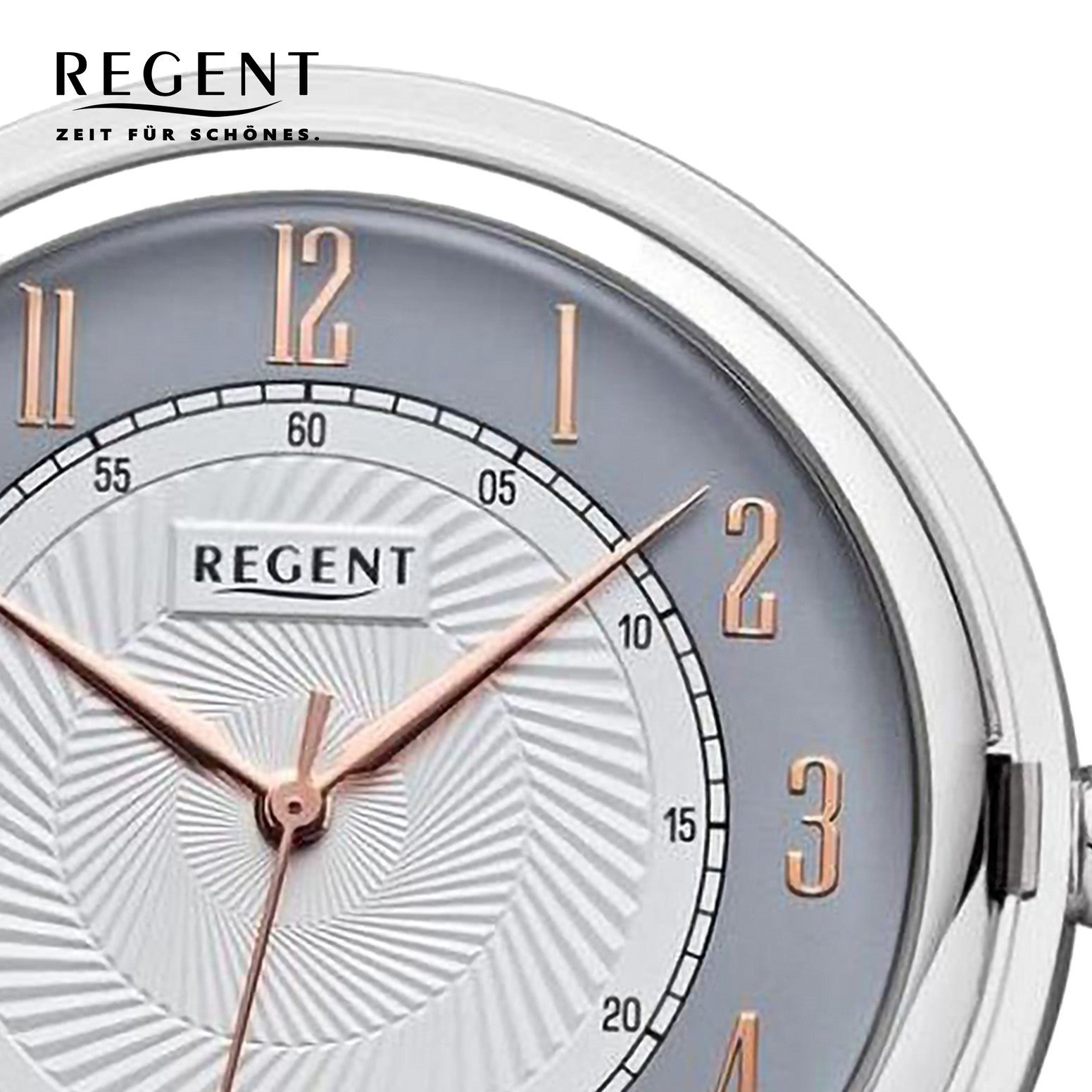 Regent Taschenuhr P728, (Set, 2-tlg., mit Kette), Uhrzeit