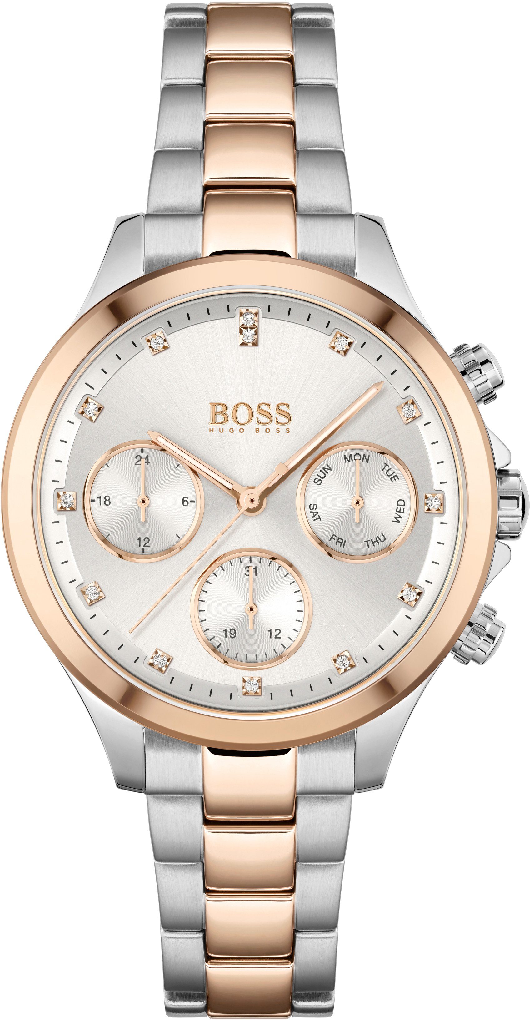 BOSS Multifunktionsuhr HERA, 1502564, Quarzuhr, Damenuhr, Armbanduhr, Datum