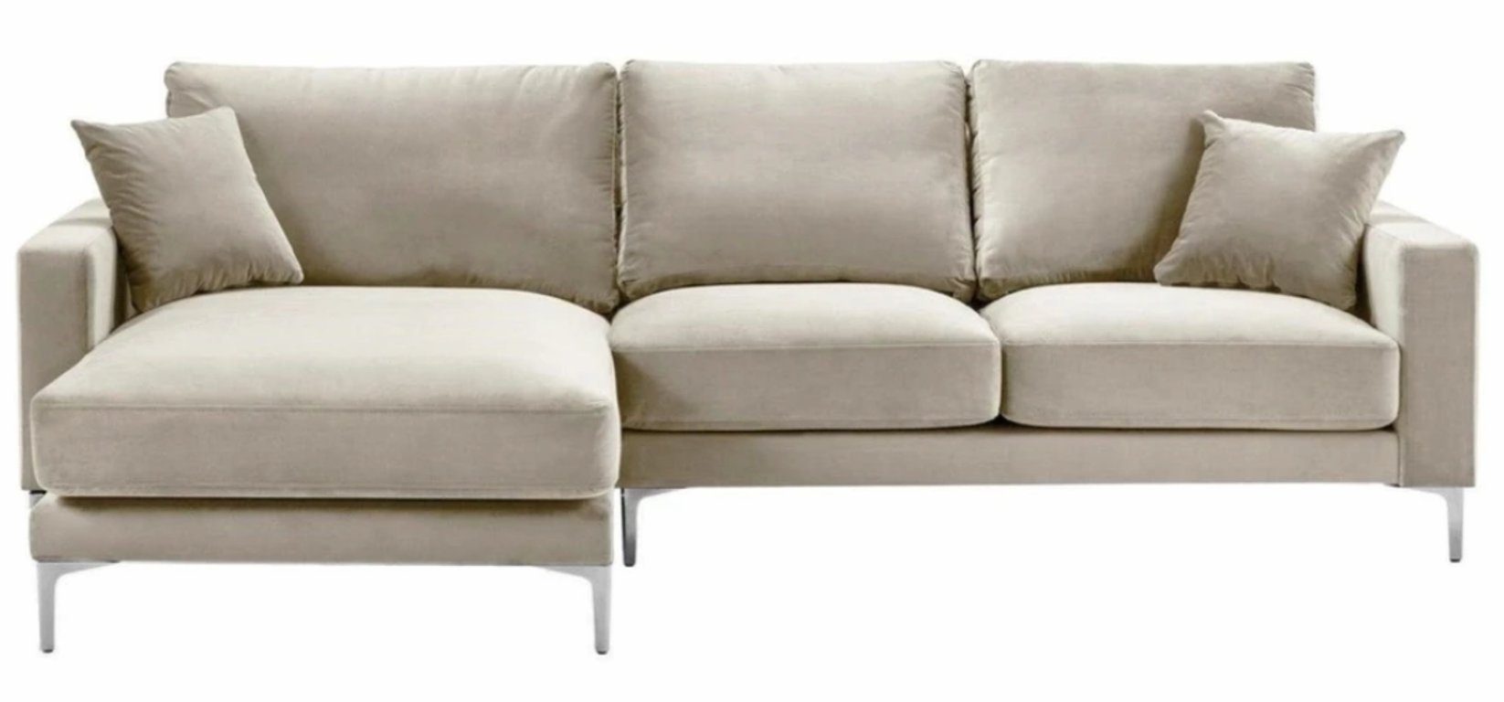 Brandneu, Ecksofa Made in Beige L-Form modernes Europe JVmoebel Eckcouch Luxus Polstermöbel Sofa