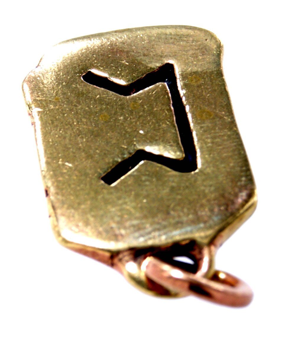 Rune Runen of Kettenanhänger P Buchstabe Würfelbecher Perthro Anhänger Leather Kiss Bronze