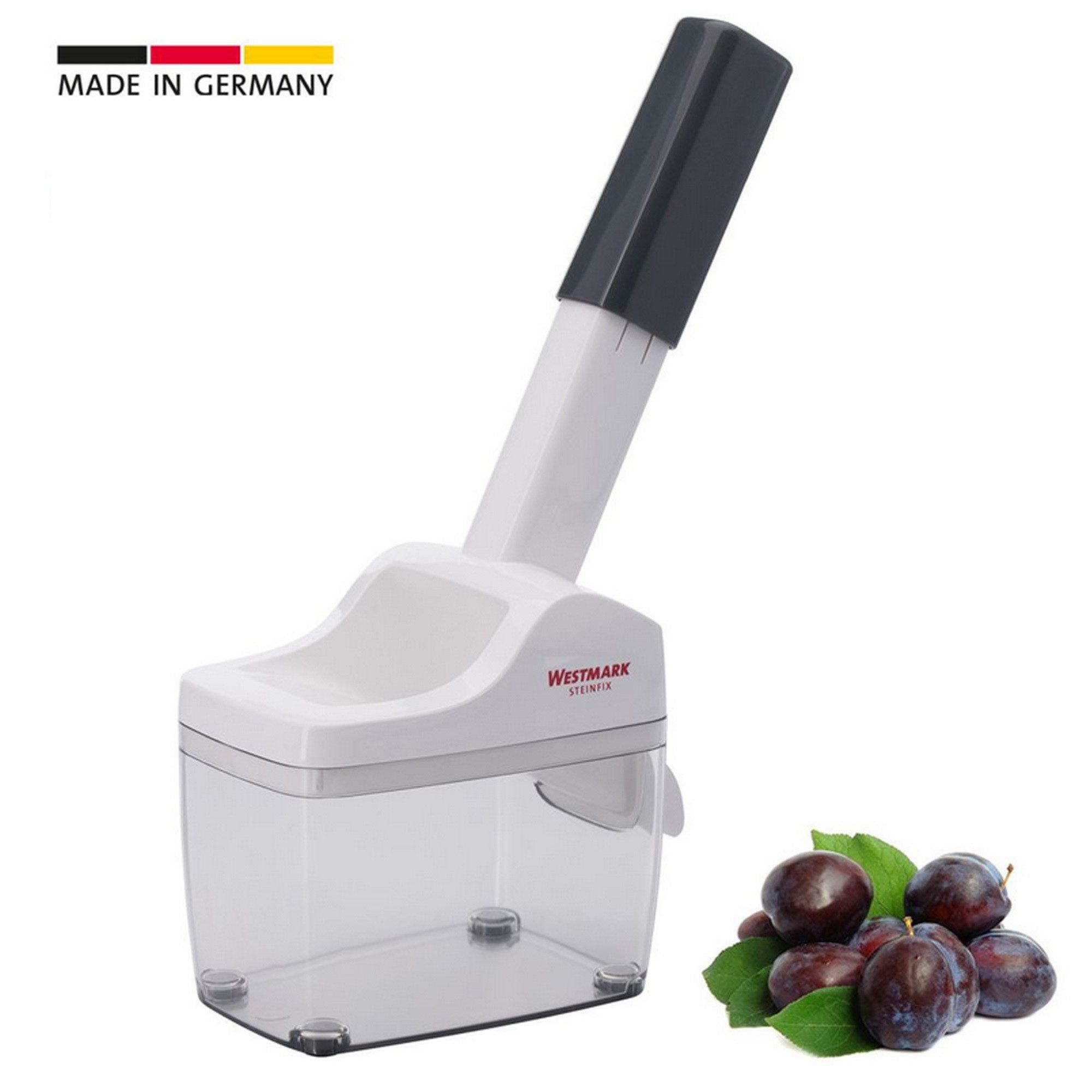 WESTMARK Entsteiner Westmark Kirschen- & Pflaumenentsteiner »STEINEX-COMBI« - #4020-2260, STEINFIX - 4025-2260, (Küchenhelfer-Einzelgerät, Einzelartikel), Entsteiner für Pflaumen und Zwetschgen, Made in Germany