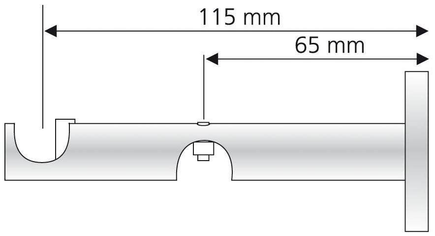 Kombiträger, Liedeco, Gardinenstangen, (1-St), für Gardinenstangen Ø 16 mm