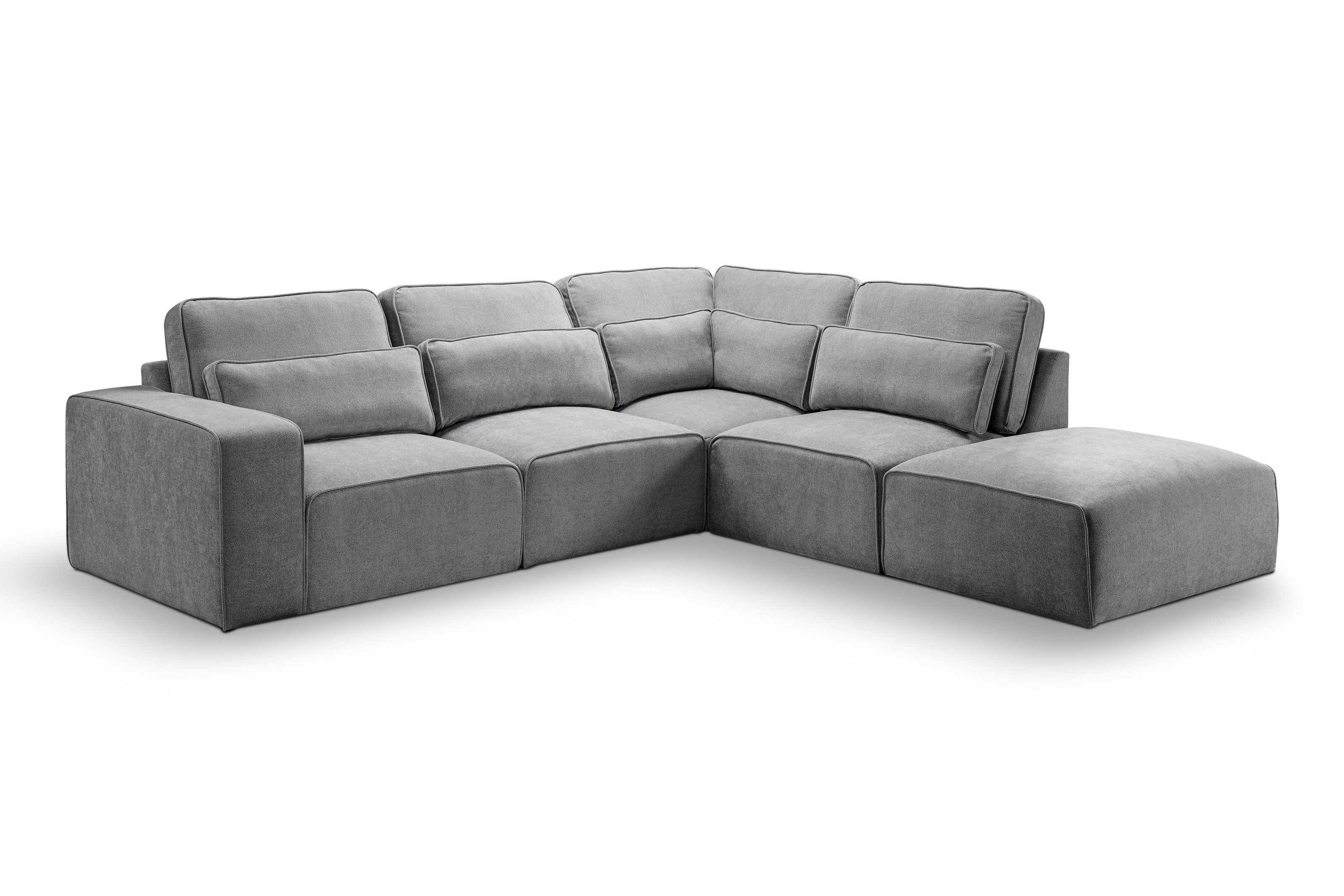 freiraum Ecksofa Lux, in grau, Webstoff - 305x90x281cm (BxHxT)