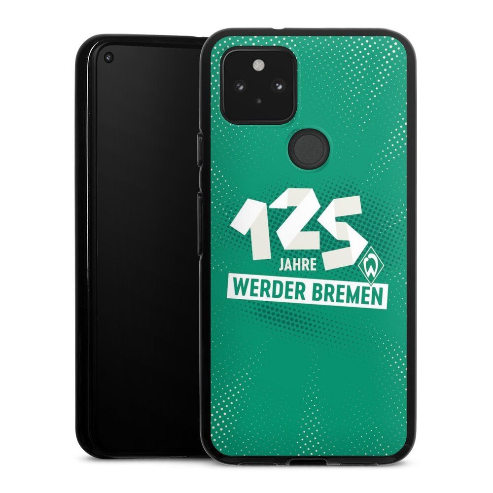 DeinDesign Handyhülle 125 Jahre Werder Bremen Offizielles Lizenzprodukt, Google Pixel 5 Silikon Hülle Bumper Case Handy Schutzhülle