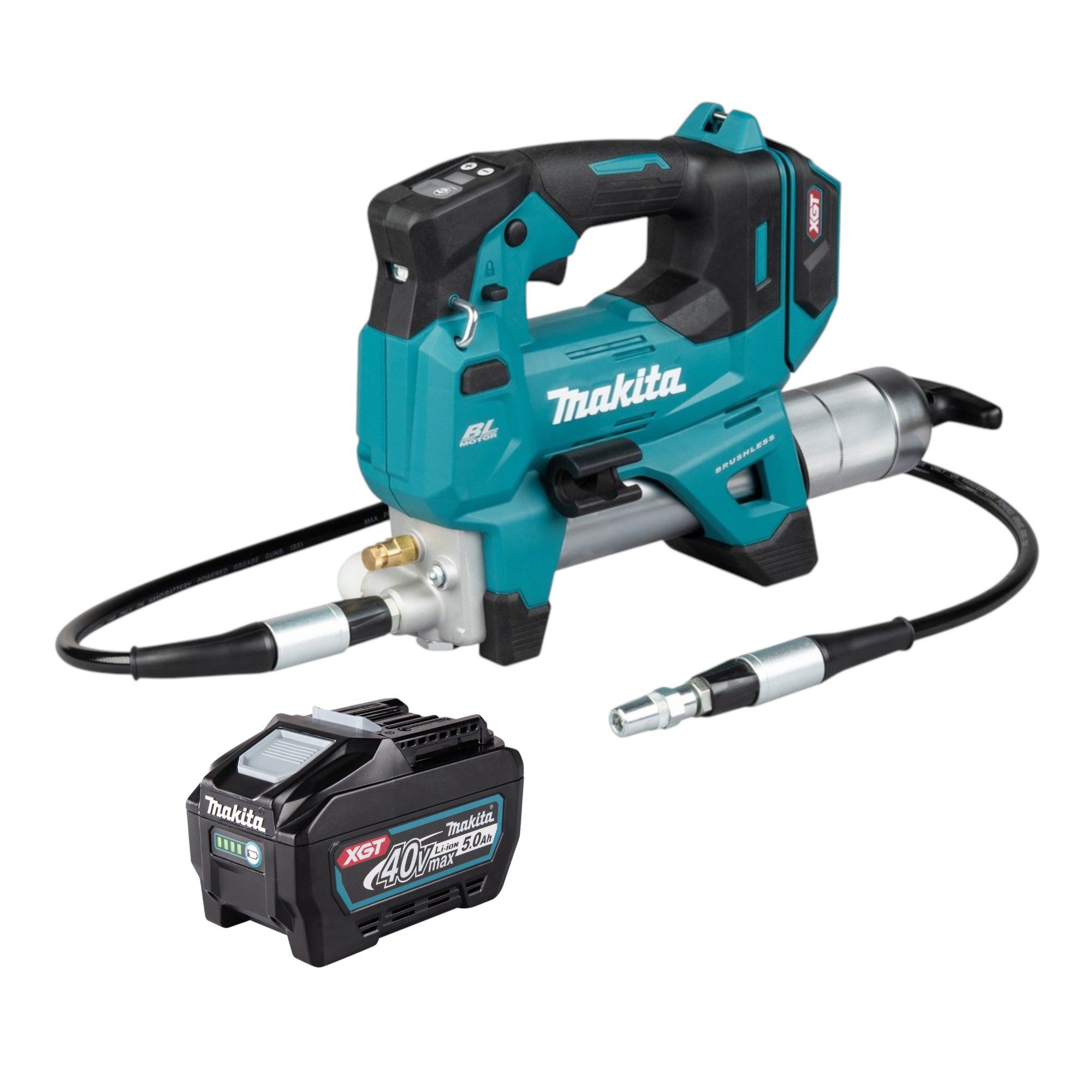 Makita Werkstattpresse GP 001 GT1 Akku Fettpresse 40 V max. 690 bar Brushless