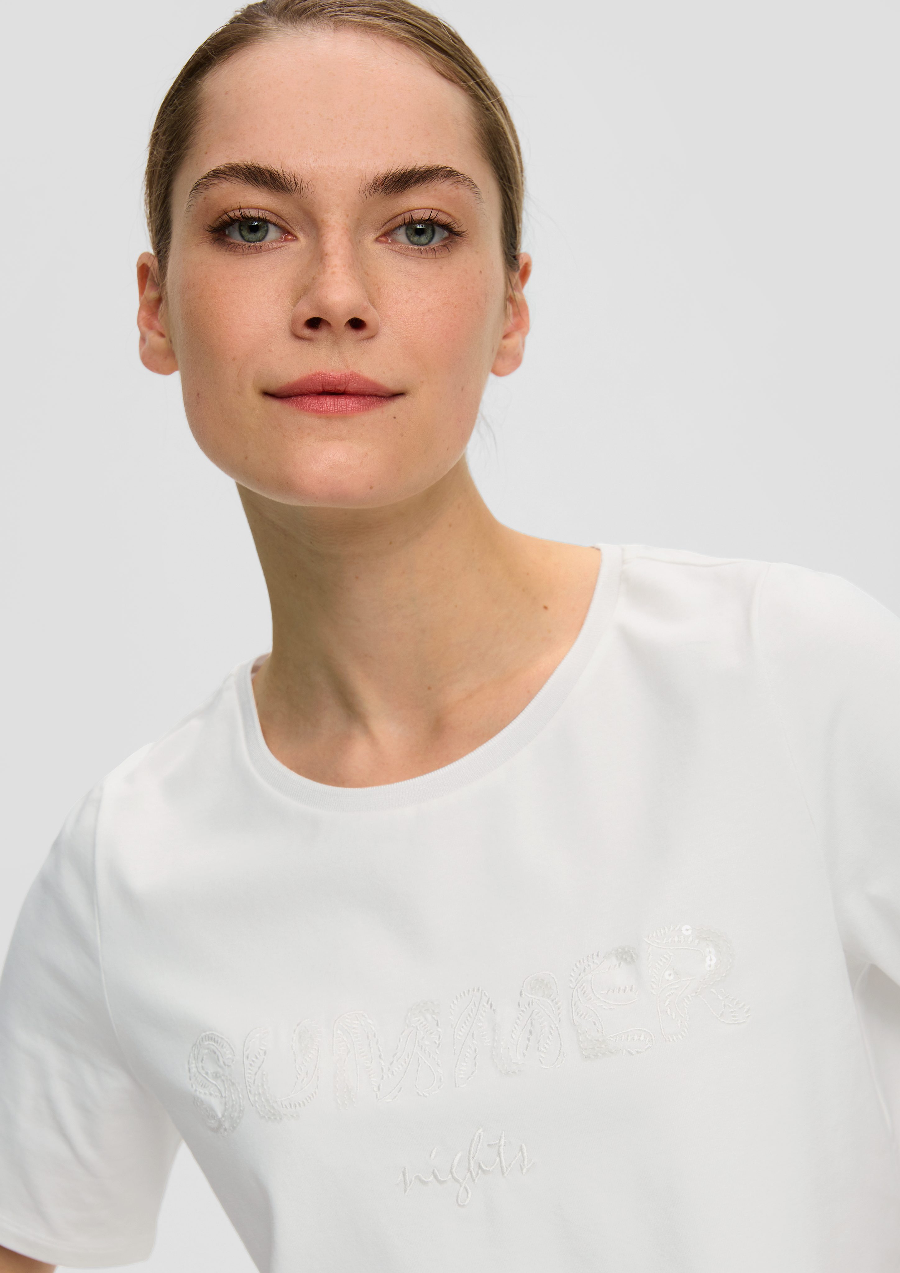 s.Oliver BLACK LABEL Kurzarmshirt T-Shirt aus günstig online kaufen