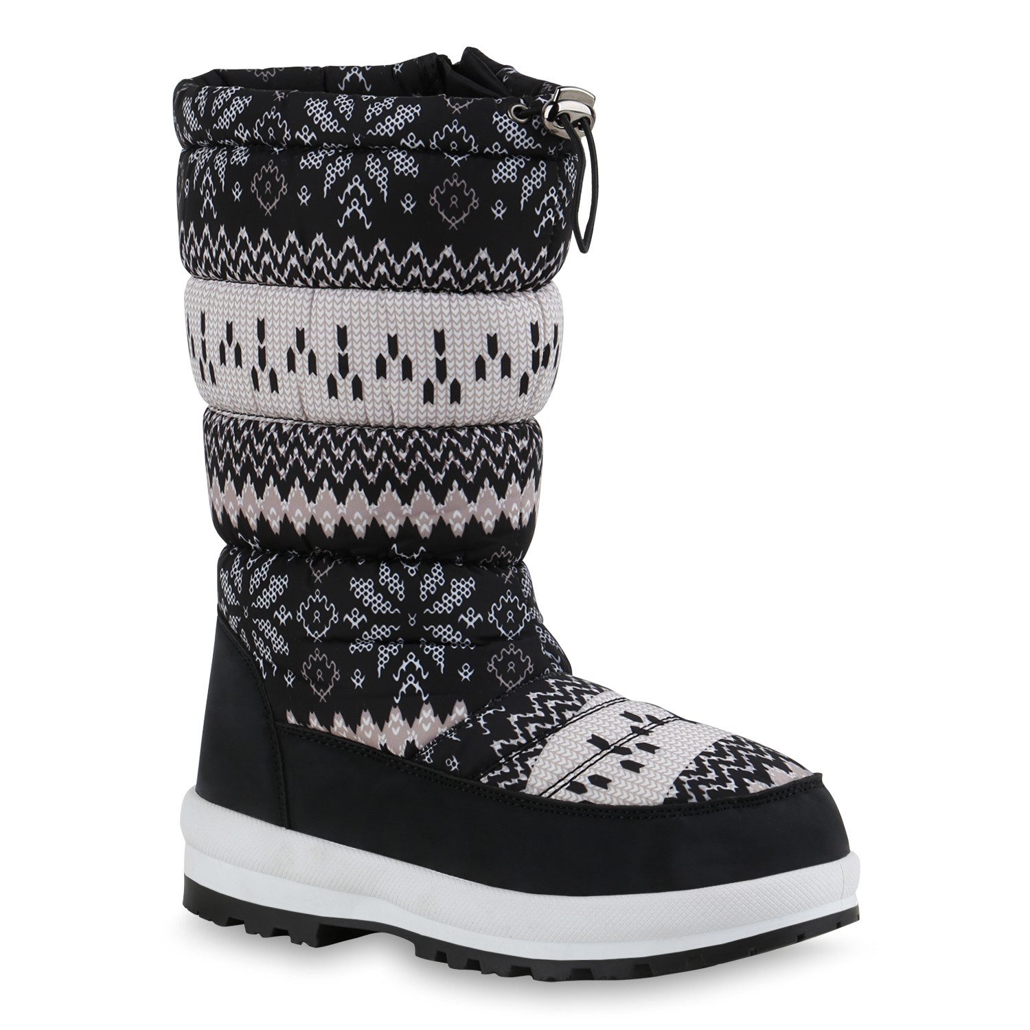 VAN HILL Damen Warm Gefütterte Winterstiefel Bequeme Stiefel Prints 836083 günstig online kaufen