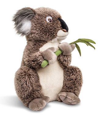 Uni-Toys Kuscheltier Koala mit Blatt, sitzend - 30 cm (Höhe) - Plüsch-Bär - Plüschtier, zu 100 % recyceltes Füllmaterial