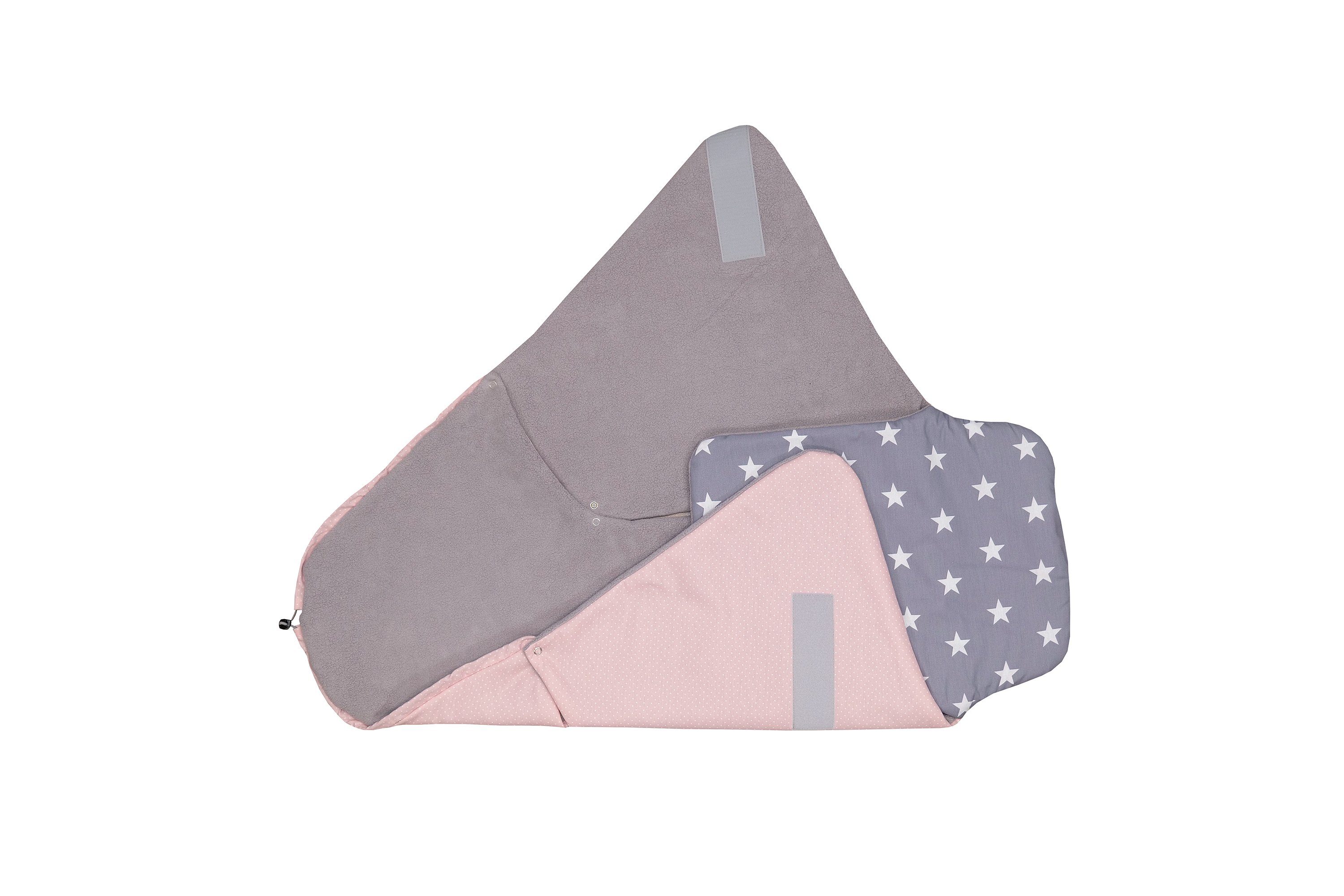 Einschlagdecke Sommer-Einschlagdecke Babyschale Rosa Grau (0 günstig online kaufen