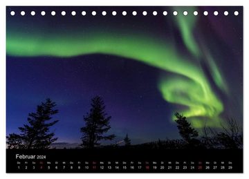 CALVENDO Wandkalender Nordlichter (Tischkalender 2024 DIN A5 quer), CALVENDO Monatskalender