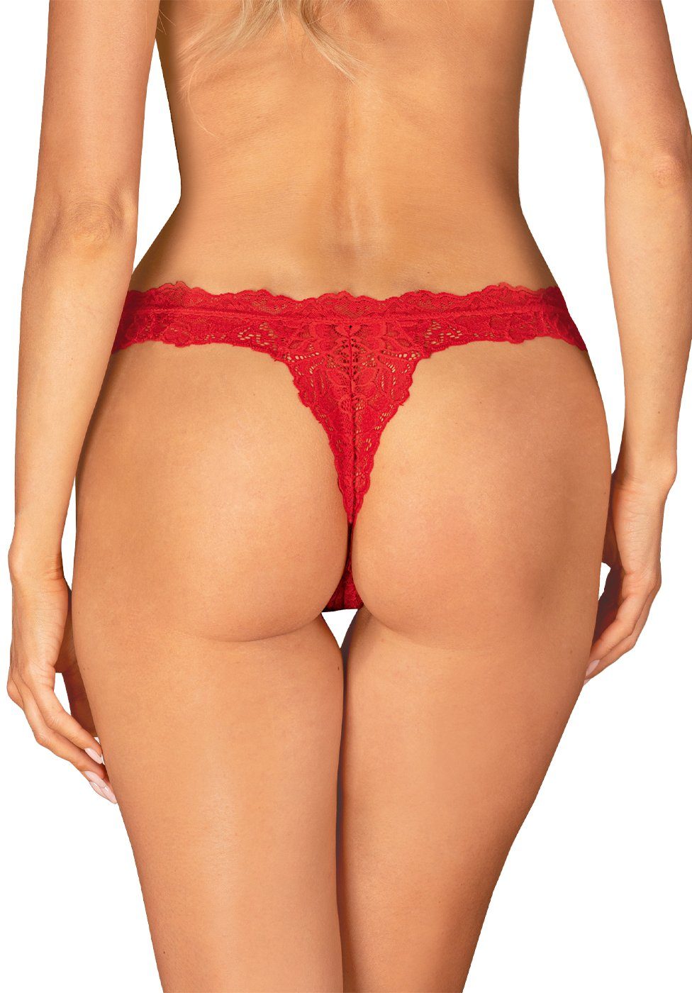 Obsessive String String aus Spitze - rot (1-St) Zarte Spitze – sinnliches Finish