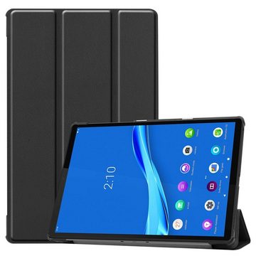 König Design Tablet-Hülle Lenovo Tab M10 Plus, Tablethülle für Lenovo Tab M10 Plus Schutztasche Wallet Cover 360 Case Etuis Schwarz