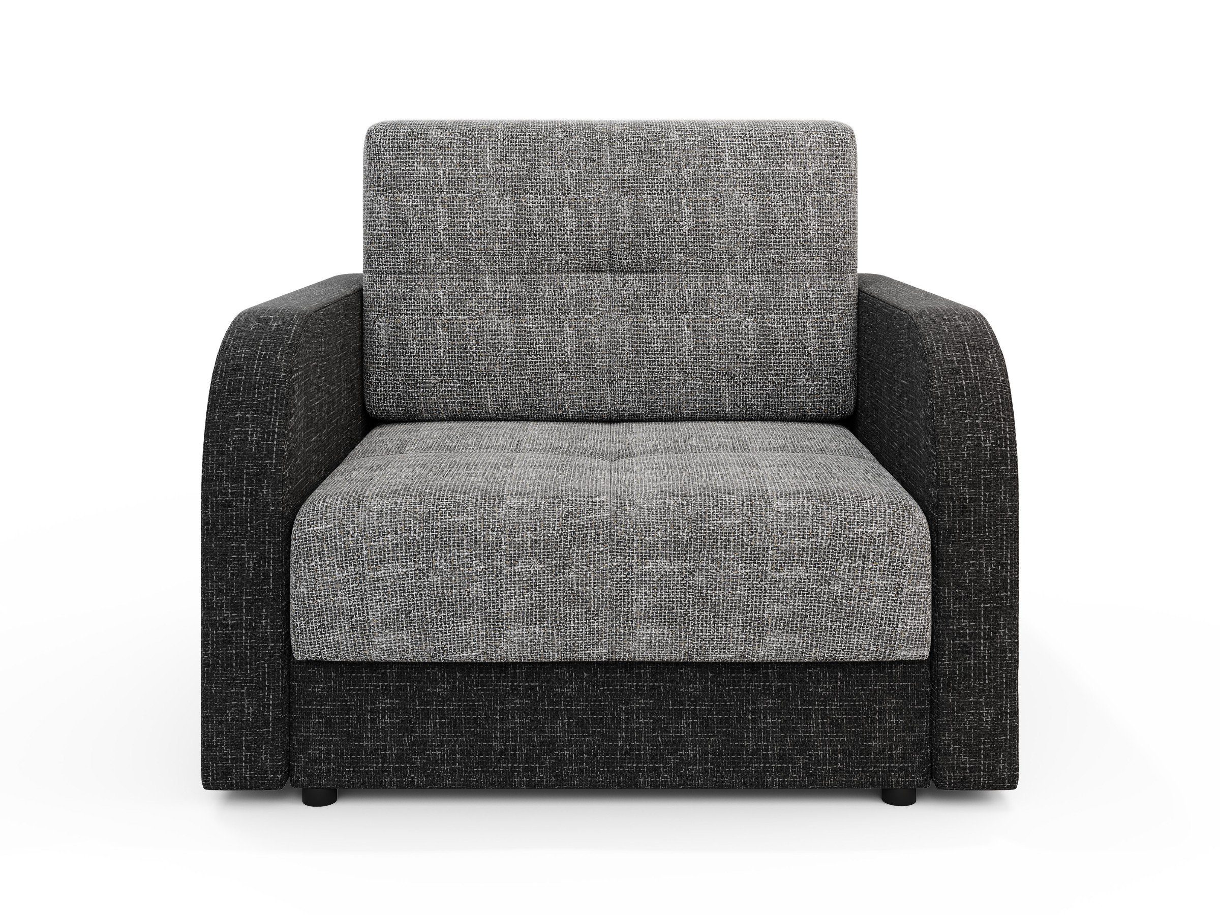 Schlaffunktion Sofa TWICE mit + Schlafsofa, Bettkasten Dunkelgrau 80cm und pressiode COUCH Hellgrau