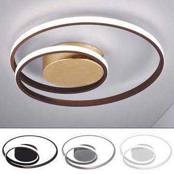 etc-shop LED Deckenleuchte, LED Deckenleuchte Designleuchte Switch-Dimmer Ring