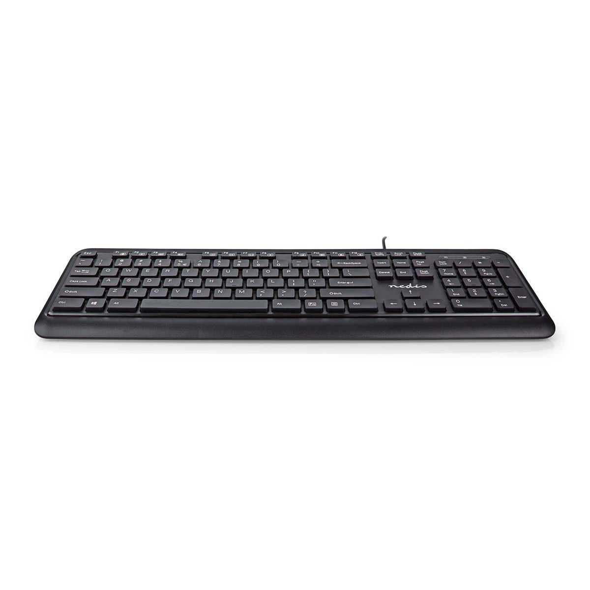 Nedis KBMU200BKUS Tastatur (usb tastatur, qwerty us layout, 12 multimedia tasten, plug and playxxx)
