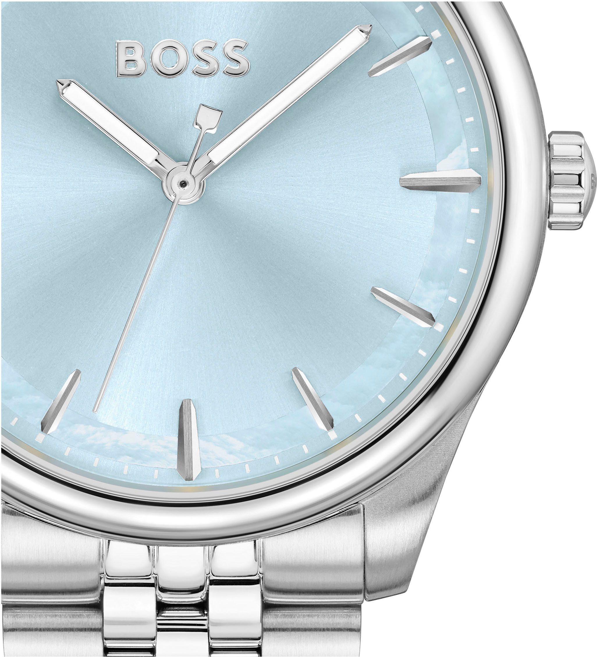 BOSS Quarzuhr GRACEFUL 1502777, Armbanduhr, Damenuhr, Edelstahlarmband, analog