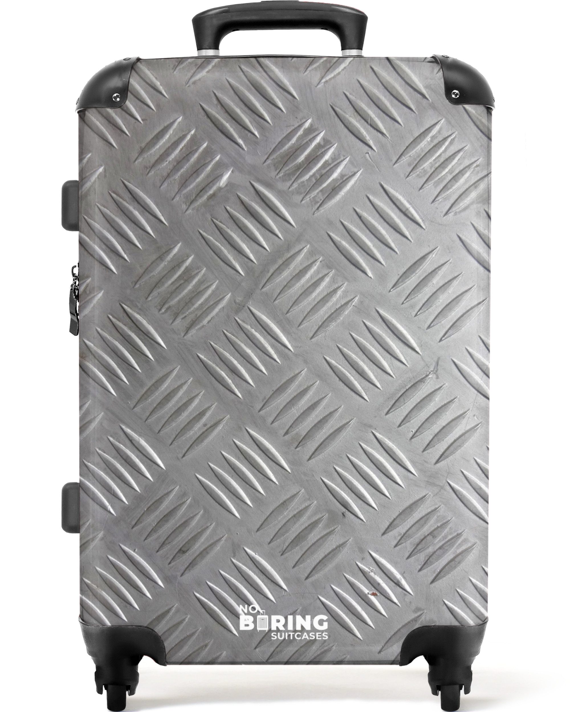 NoBoringSuitcases.com© Hartschalen-Trolley Metallplatte mit geriffeltem Rel günstig online kaufen