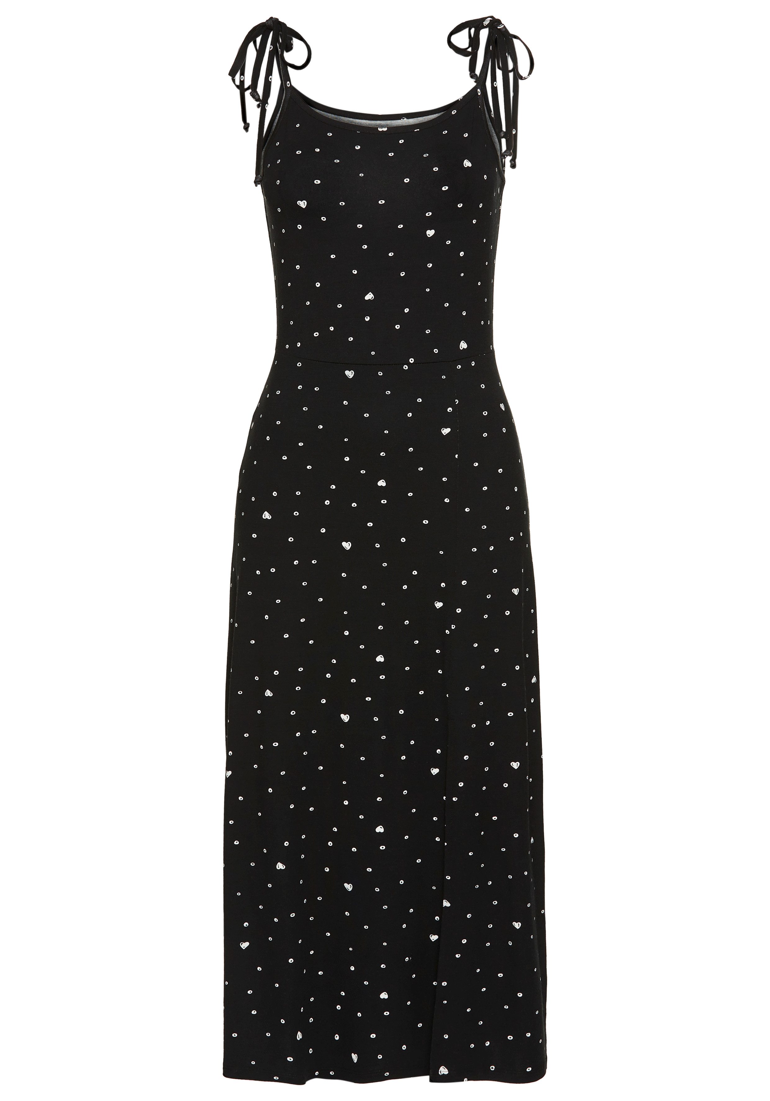KangaROOS Midikleid mit Spaghetti-Trägern und Schlitz am Saum