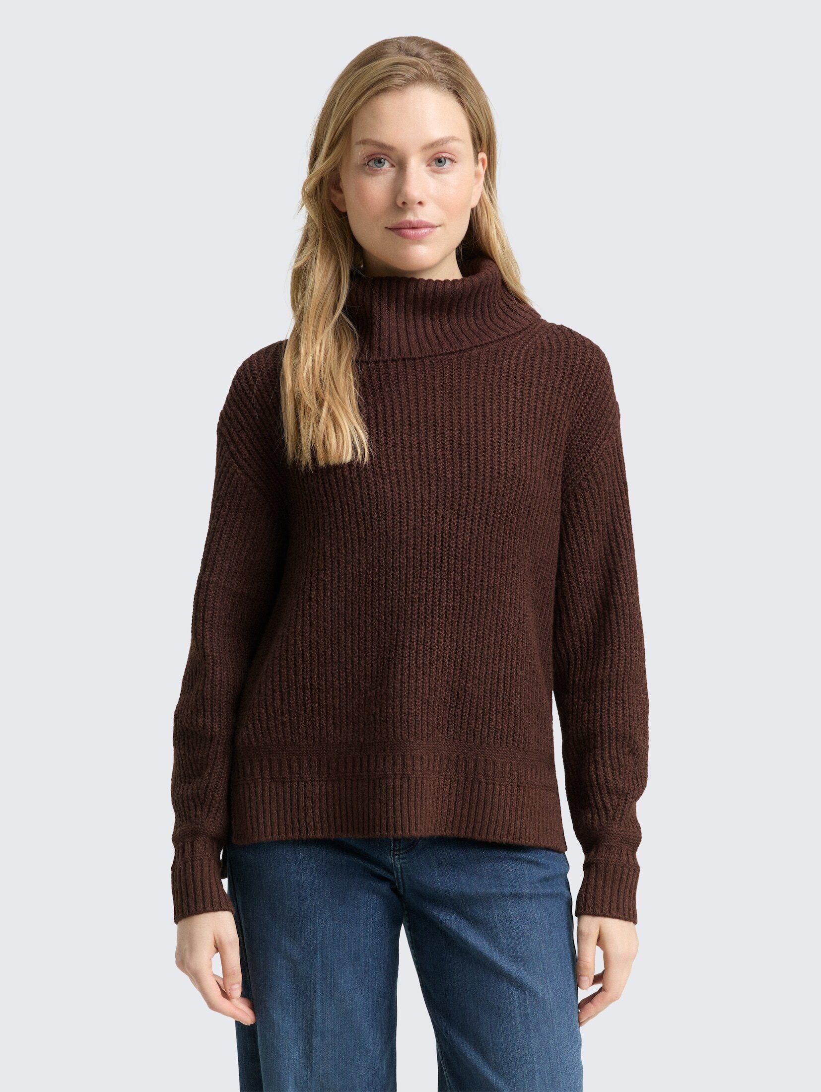 TOM TAILOR Strickpullover Pullover & Strickjacken Loose Fit Rollkragenpullover