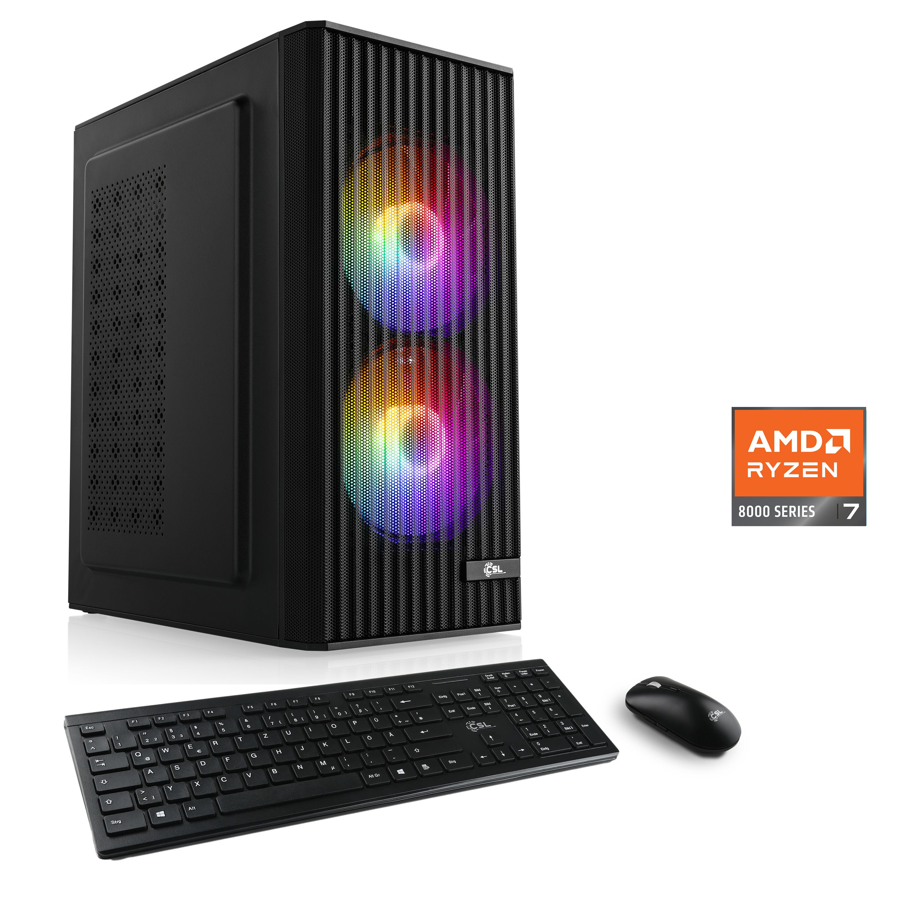 CSL Spectrum V28324 PC (AMD Ryzen 7 8700F, GeForce RTX 4060, 32 GB RAM, 1000 GB SSD, Luftkühlung)