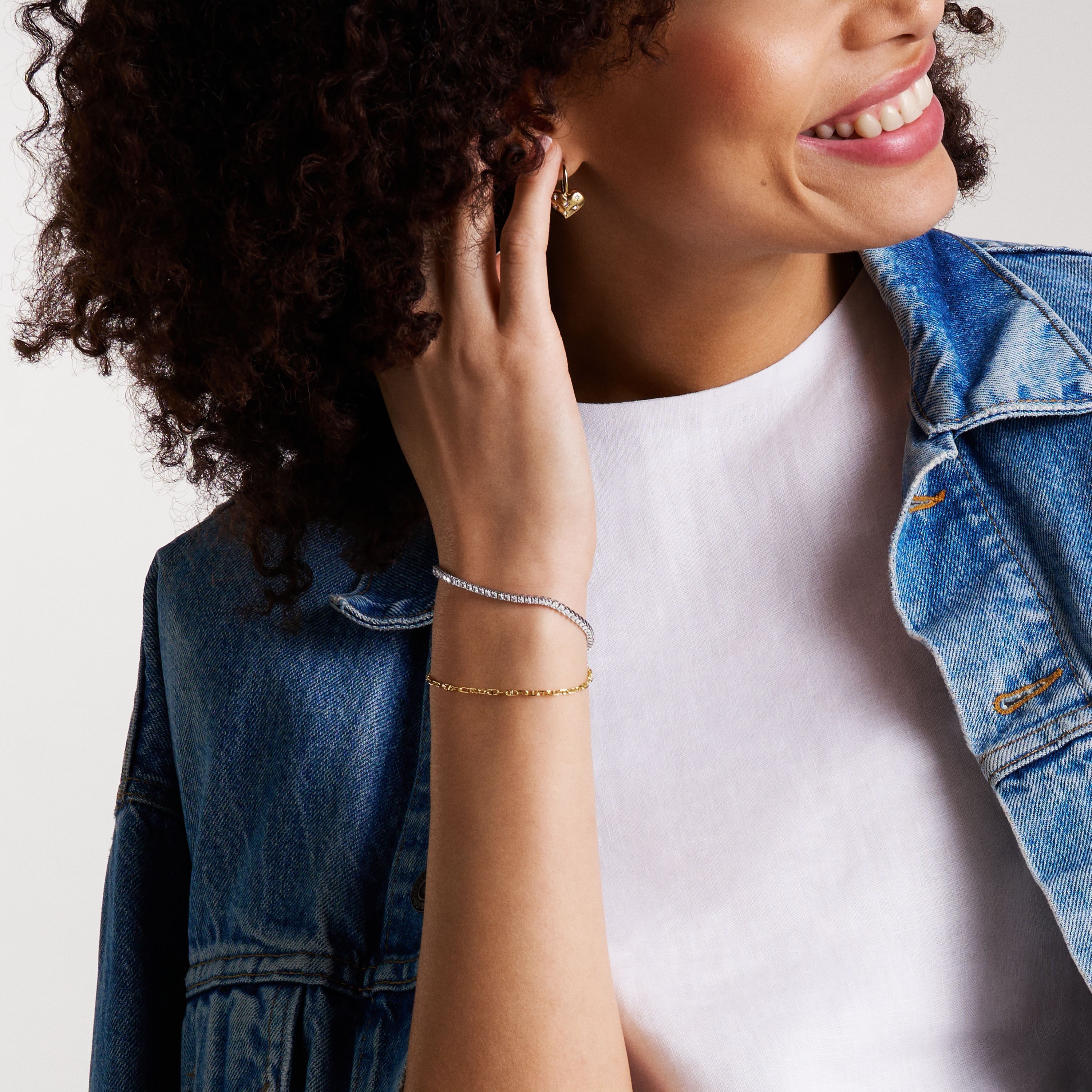 Fossil Tennisarmband Schmuck Geschenk Metall HERITAGE, mit Zirkonia (synth)