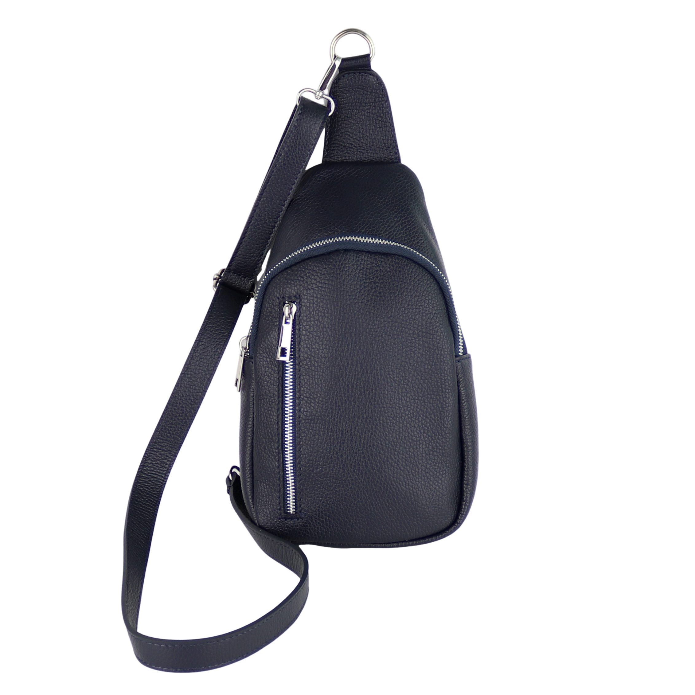 Umhängetasche Sling Bag,Brusttasche, aus Echtleder, Made in Italy