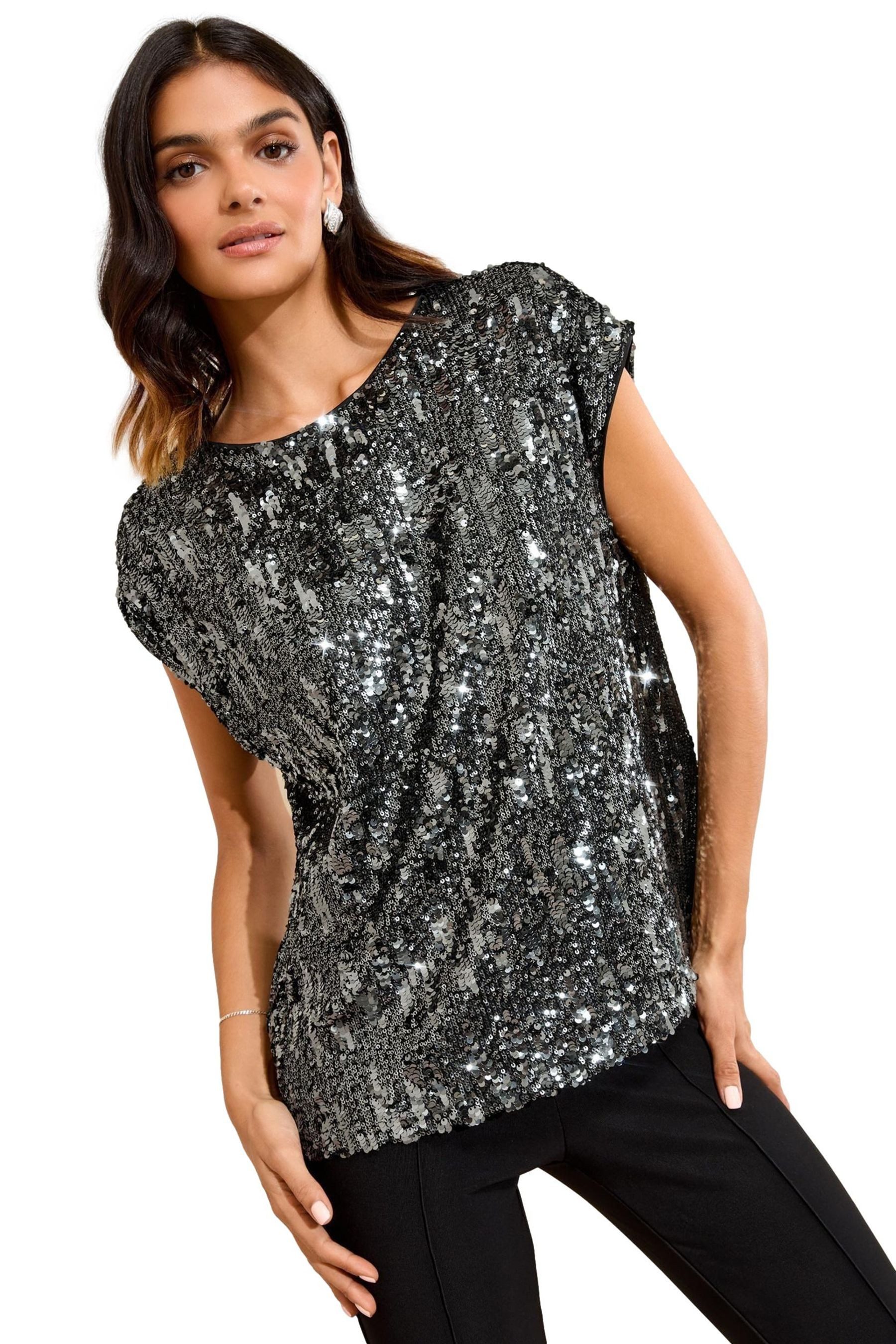 Friends Like These Paillettenshirt Friends Like These Paillettenbluse, Regu günstig online kaufen