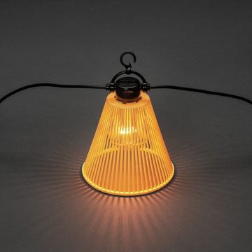 KONSTSMIDE LED-Lichterkette, 10 klare Birnen / bernsteinfarbene Dioden