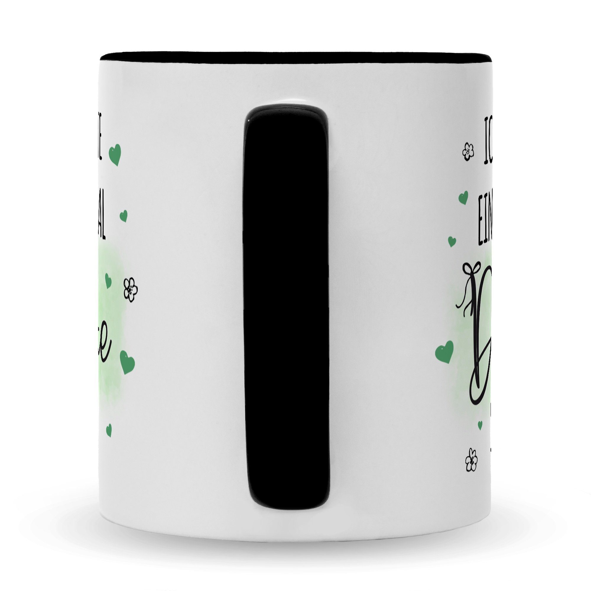 GRAVURZEILE Tasse mit Spruch - Wollte einfach mal danke sagen, Keramik, Farbe: Schwarz & Weiß