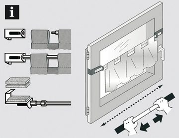 Scheibenstange Spannvitrage, GARDINIA, Ø 9 mm, 1-läufig, ausziehbar, ohne Bohren, geklemmt, Metall, Serie Spannvitrage Ø 7/9 mm