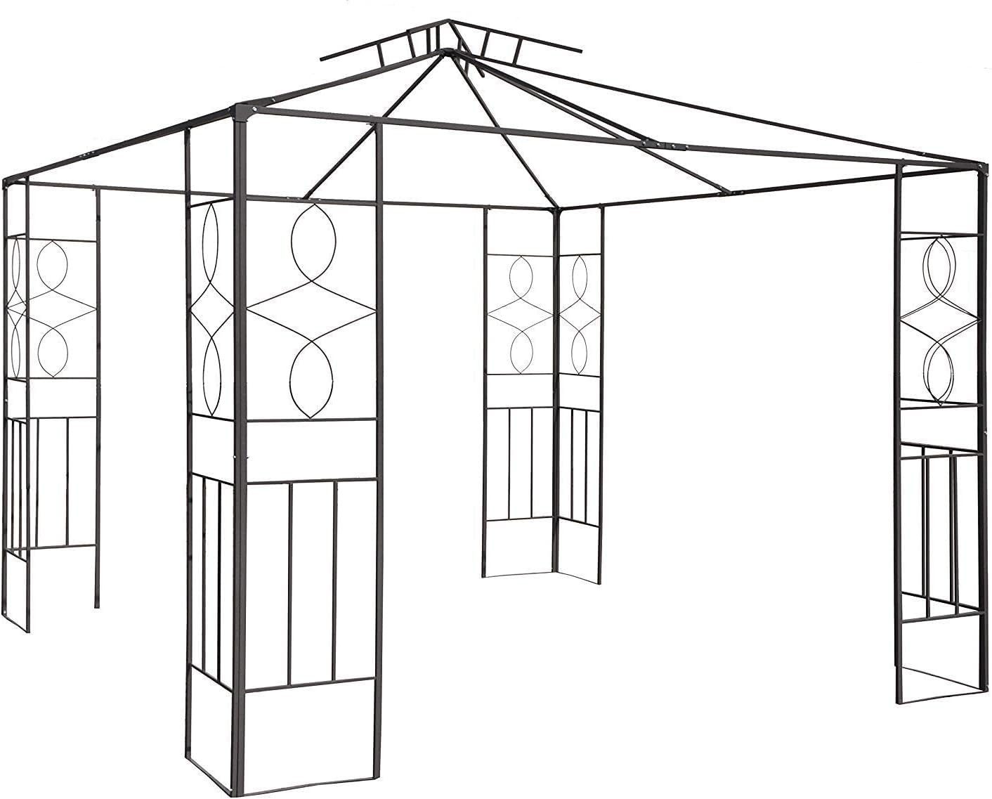 habeig Grillpavillon Pavillongestell Metall Pavillon 3x3m Ersatzgestänge Ersatzgestell, 300 cm breit
